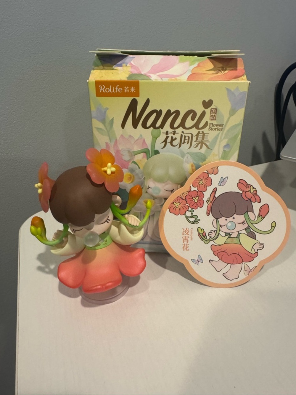 Rolife Nanci Flower Stories Pink & Green Floral Figurine